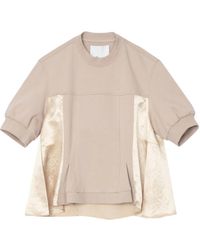 3.1 Phillip Lim - Panelled Cotton T-Shirt - Lyst