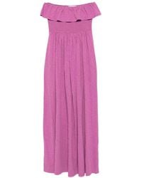 Ba&sh - Viky Off-Shoulder Smocked Dress - Lyst