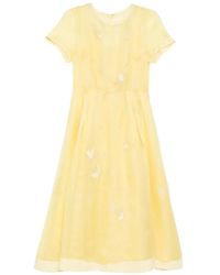 Shiatzy Chen - Embroidered Midi Dress - Lyst
