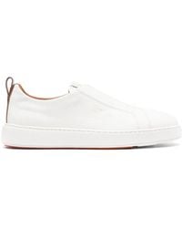 Santoni - レザー スリッポンスニーカー - Lyst