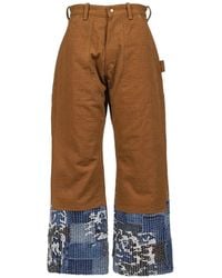 Dear BORO - Boro-Patchwork Canvas Trousers - Lyst