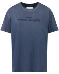 Maison Margiela - T-shirt Met Omgekeerd Logo - Lyst