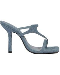 SCHUTZ SHOES - Floral-Appliqué Denim Sandals - Lyst