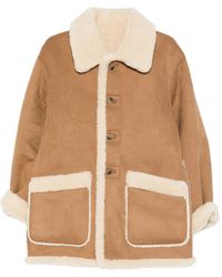 DUNST - Jack Van Imitatielamswol Met Knopen - Lyst