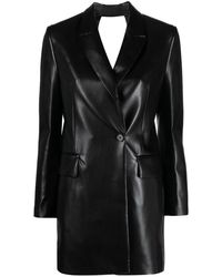 MSGM - Faux-leather Mini Blazer Dress - Lyst