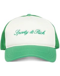 Sporty & Rich - Casquette En Mesh À Logo Brodé - Lyst