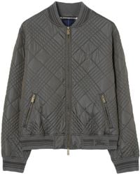 Burberry - Micro Check-Stitch Rakewood Bomber Jacket - Lyst