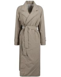 Brunello Cucinelli - Belted Coat - Lyst