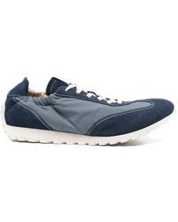 Eleventy - Panelled Suede-Trimmed Sneakers - Lyst