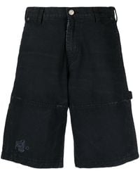 Rhude - Distressed-Effect Panelled Denim Shorts - Lyst