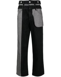 Feng Chen Wang - Mid-rise straight-leg jeans - Lyst