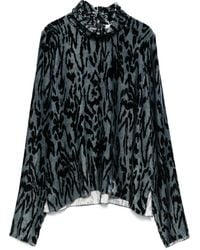 forte_forte - Animal-Print Turtleneck Top - Lyst