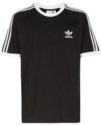 adidas - Embroidered Trefoil Motif T-Shirt - Lyst