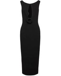 Magda Butrym - Flower-Appliqué Midi Dress - Lyst