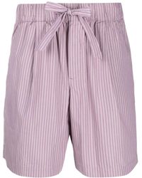 Tekla - Stripe-print Organic Cotton Pajama Shorts - Lyst
