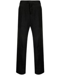 Lardini - Velvet Straight-Leg Trousers - Lyst
