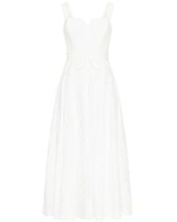 Cinq À Sept - Jerome Sweetheart-Neck Tie Midi Dress - Lyst