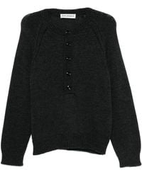 Our Legacy - Shore Henley Button-Placket Raglan-Sleeve Sweater - Lyst