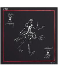 KARL LAGERFELD - K/Ballet Silk Scarf - Lyst