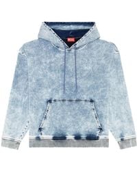 DIESEL - D-Um-Rib Denim Hoodie - Lyst
