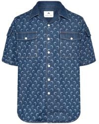 Marine Serre - Moon Denim Shirt - Lyst