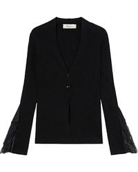 Blumarine - Knitted Insert Lace Cardigan - Lyst