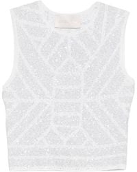 Circus Hotel - Sequinned Sleeveless Top - Lyst