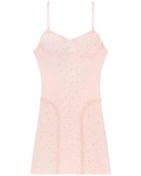 Area - Crystal-Embellished Mini Dress - Lyst