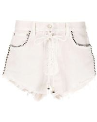 Alanui - Fringed Denim Shorts - Lyst