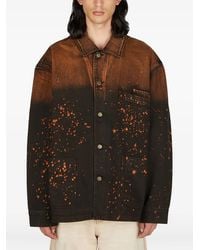 Guess - Paint Splatter-Print Denim Jacket - Lyst