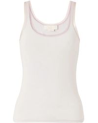 Genny - Contrast-Trim Tank Top - Lyst