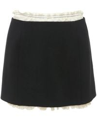 Victoria Beckham - Ruched-Detail Mini Skirt - Lyst