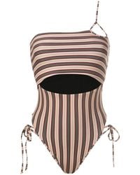 Amir Slama - Cut-Out Detail One-Shoulder Swimsuit - Lyst