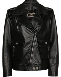 Elisabetta Franchi - Leather Biker Jacket - Lyst