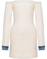 Moschino - Vestido midi con hombros descubiertos - Lyst