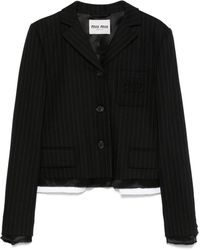 Miu Miu - Jacke mit Nadelstreifen - Lyst