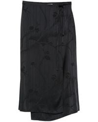 forte_forte - Floral-Jacquard Wrap Midi Skirt - Lyst