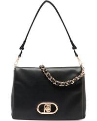 Liu Jo - Lapuffy Large Braided Chain Logo Satchel - Lyst