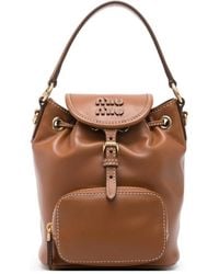 Miu Miu - Logo Flap-Top Mini Bag - Lyst