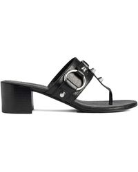 Balenciaga - City Tong Leather Heeled Sandals - Lyst