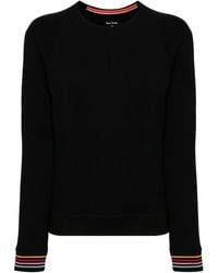 Paul Smith - Striped-cuff Cotton Sweatshirt - Lyst