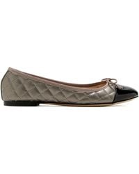 House Of Ballerinas - Ines Quilted Cap-Toe Ballet Flats - Lyst