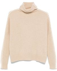 Kujten - Roll-Neck Whipstitch Cashmere Sweater - Lyst