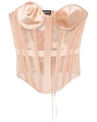 Mugler - Sheer Lace-Up Corset - Lyst