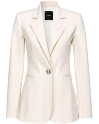 Pinko - Single-Breasted Cotton Blazer - Lyst