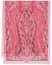 Etro - Schal aus Seide mit Paisley-Print - Lyst