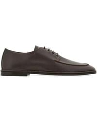 Ferragamo - Leather Derby Shoes - Lyst