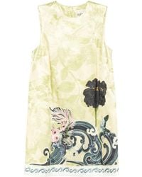 ALÉMAIS - Abito Corto Smanicato Rochester A Fiori - Lyst