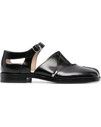 Maison Margiela - Sandales Tabi En Cuir À Découpes - Lyst