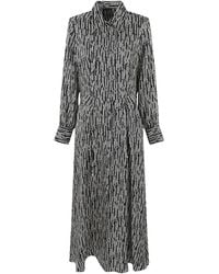 Kiton - Striped Silk Shirt Dress - Lyst